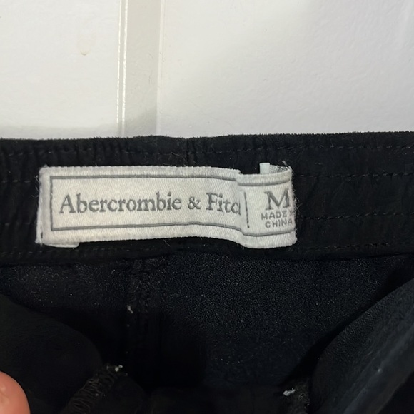 Abercrombie and Fitch medium black tank button up short mini velvet dress - Picture 2 of 5